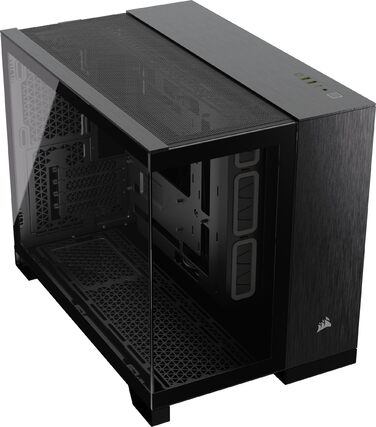Корпус для ПК CORSAIR 2500X Obsidian mATX з двокамерним дизайном та підтримкою зворотного підключення материнської плати