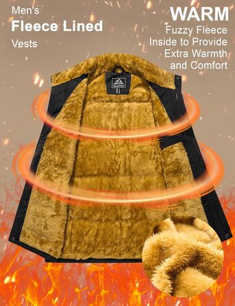 Чоловіча жилетка MAGCOMSEN з підкладкою, зимова, без рукавів, тепла флісова жилетка, для відпочинку, термо, перехідна жилетка з багатою кишенями, 3XL, темно-сіра