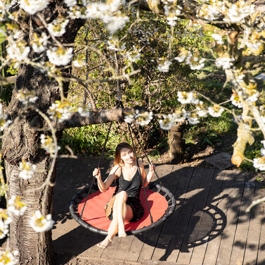 Relaxdays Bird Nest Swing 120cm