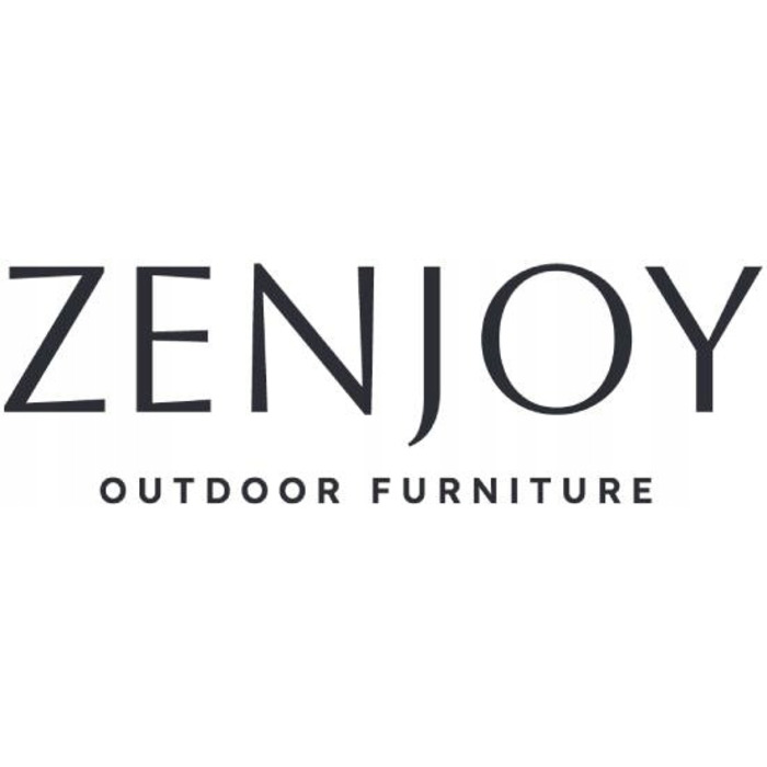 Комплект садових меблів ZENJOY, метал, коричневий, 7 предметів
