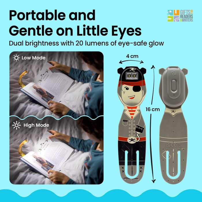 Перезаряджувана LED лампа для читання Flexilight 2-в-1: кліпса для книг, світло для дітей та дорослих, аксесуар для читачів, подарунок для книголюбів