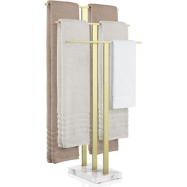Підставка для рушників KES, 3 стійки, з нержавіючої сталі SUS304, золотиста, BTH217S3-2