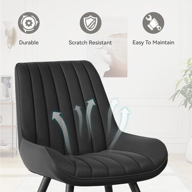 Modern Upholstered Dining Chairs - 4 Pack