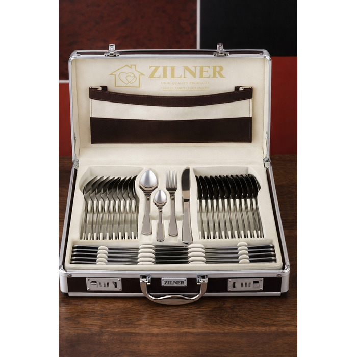 Набір столових приборів із нержавіючої сталі, 72 предмети – елегантний сервіз на 12 осіб