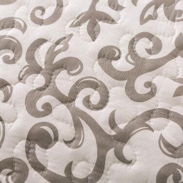 Комплект постільної білизни SLPR 2-частинний – двоспальне ліжко з 1 наволочкою, осінній дизайн пэтчворк, червонуватий відтінок, легка стегане покривало, осінній стиль кантрі (Виноградні лози, Twin)