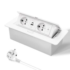 Вбудована розетка PD20W USB-C з швидкою зарядкою для столу, біла (20W, Type-C)