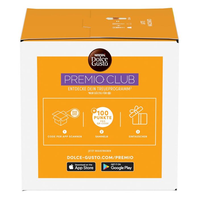 Кавові капсули Nescafé Dolce Gusto Latte Macchiato, середній обсмал, набір 3х15 порцій (45 капсул), 550 г