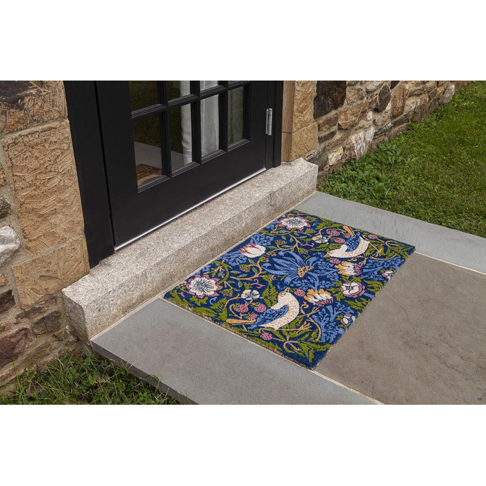 Entryways Victoria and Albert Museum Strawberry Thief Coir Doormat, Coconut Fiber, Multi, 45 x 75