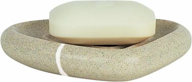Миска для мила Spirella Etna з імітацією каменю, 15x11x3 см, бежево-пісочний колір