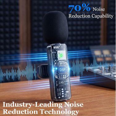 Бездротові петличні мікрофони Veloray 2 шт. для Android, USB-C, для смартфона, подкастів, соціальних мереж