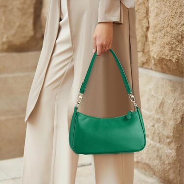 Сумка-клатч WantGor Tote, кросбоді, міні-хобо, екошкіра, темно-зелена - стильна жіноча сумка