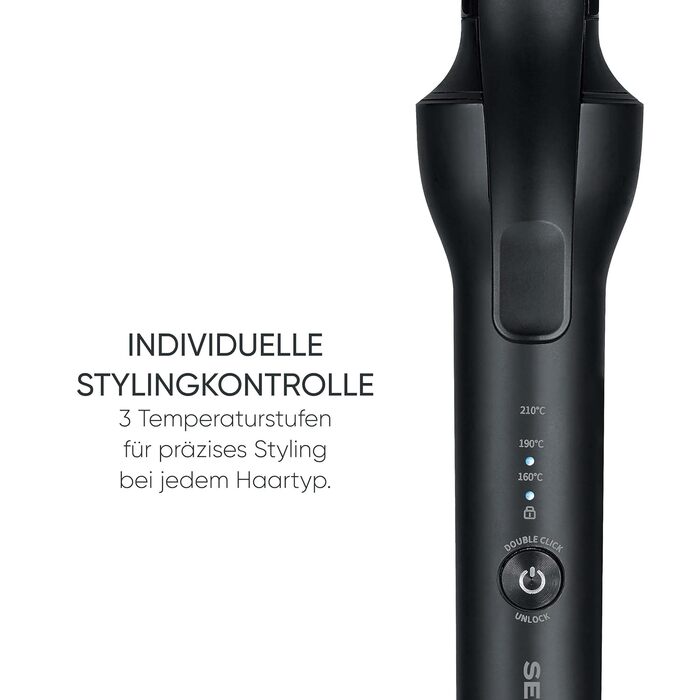 Випрямляч для волосся Severin HG 0622 Mattschwarz: керамічне покриття, іонізація, 130-230°C