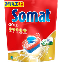 Таблетки для посудомийних машин Somat Gold, для чистоти при низьких температурах, 82 шт