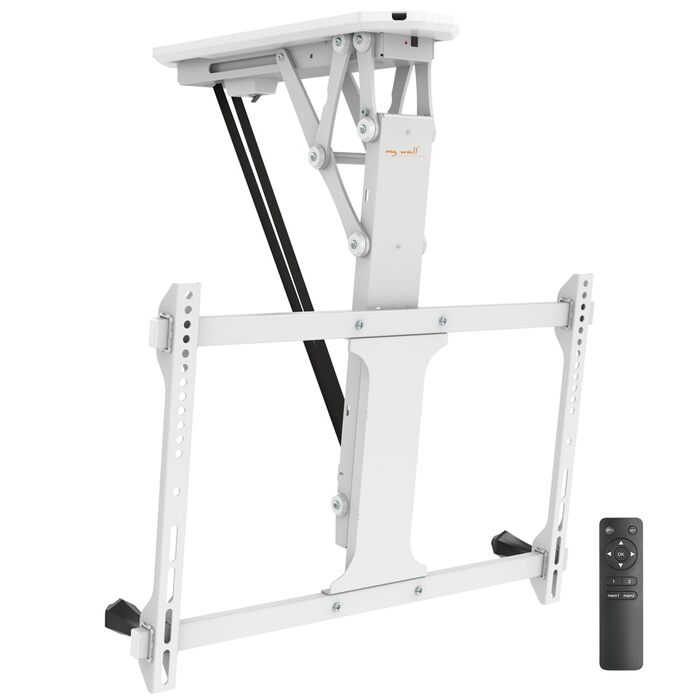 Моторизоване кріплення для телевізора на стелю HL 41 MWL - біле, з регулюванням висоти та поворотом