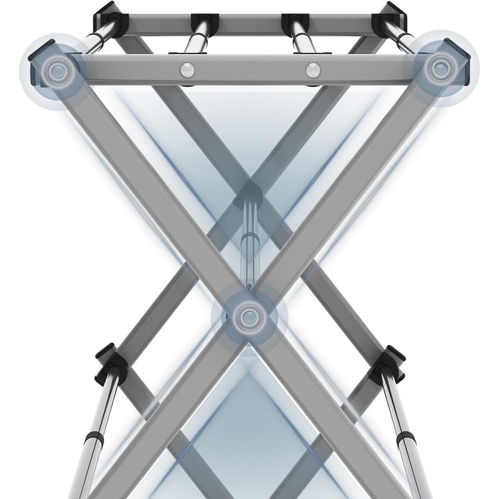 Складаний сушильник для білизни з 11 перекладинами, 3-ярусний, сірий та білий
