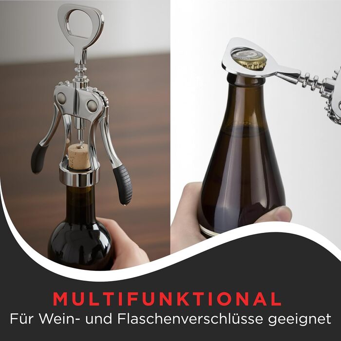Відкривачка для вина Wortek: якісний штопор для пляшок з корком - подарунок для поціновувачів вина