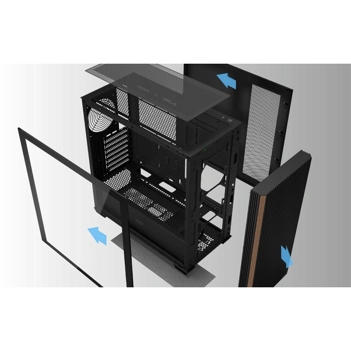 Корпус для комп'ютера darkFlash DS900WS Midi Tower ATX, білий, ігровий, зі скляною панеллю