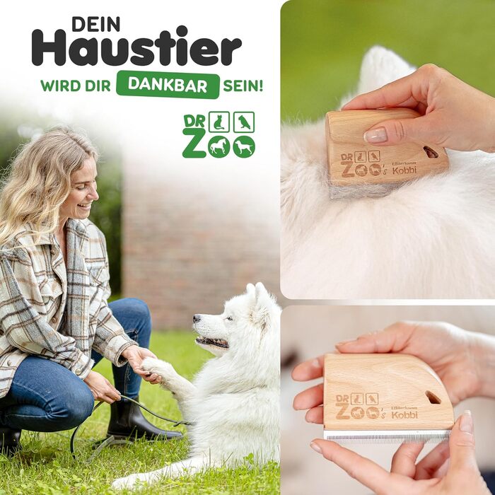 Гребінець для собак Effilierkamm Kobbi - ідеальний для сезонного линяння довгошерстих та з підшерстям. Догляд за шерстю малих, середніх та великих собак