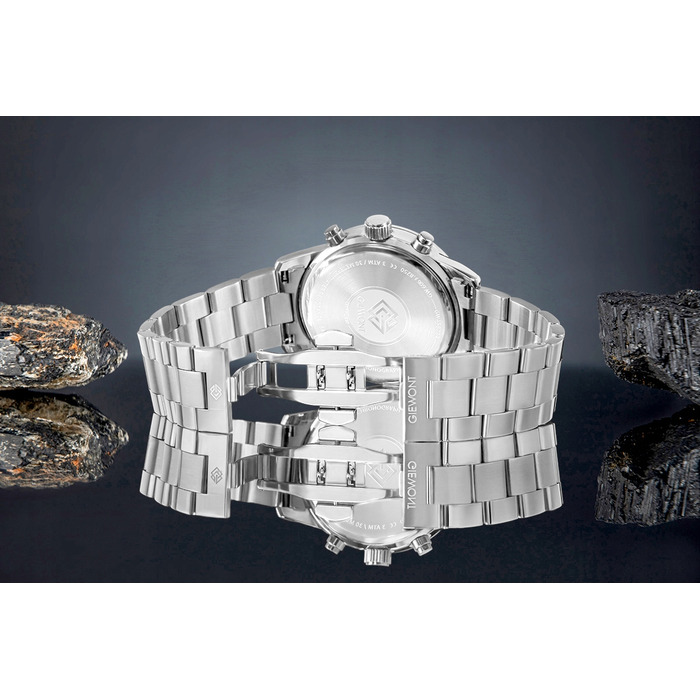 Чоловічий годинник Giewont Chronograph Sapphire, чорний, GW4580-B1