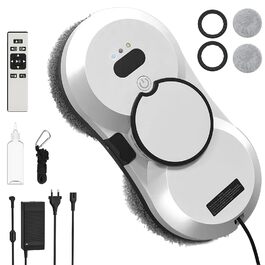 Робот для миття вікон EgerMinds 5600P з автоматичним розпиленням води, електричний очищувач вікон для внутрішнього та зовнішнього використання