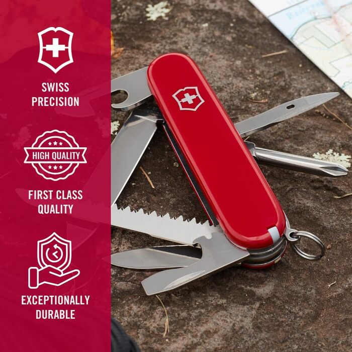 Мультитул Victorinox Hiker Swiss Army Knife – 13 функцій, ніж, відкривачка для консервів, викрутка