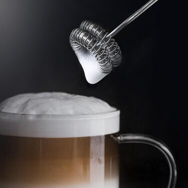 Bialetti Whipper: електричний віск для приготування напоїв, USB-зарядка, нержавіюча сталь, 3-рівні, подвійний вінчик
