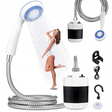 Акумуляторний мобільний душ із присоскою та гачком, 2200 мАг