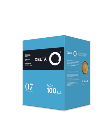 Кавові капсули Delta Q DeQafeinatus, мелена кава без кофеїну, інтенсивність 8, для кавомашин Delta Q, 100 капсул — Еспресо з горіховими та фруктовими нотками