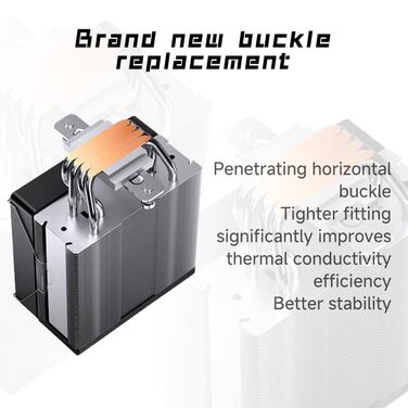 Система охолодження CPU TZMRIT CR-1000 EVO: 220W, 4 теплові трубки, 120мм вентилятор ARGB PWM, підтримка Intel LGA 115X/1200/1700, AMD AM4/AM5 (чорний)