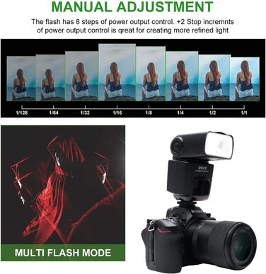 Спалах Meike MK430 TTL для Nikon: сумісний з D7100, D5300, D5200, D3500, D3100, D600, D800, D3200, D90, D80, D300, D7500, D780 та інші моделі