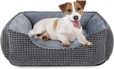 JOEJOY Dog Bed, Medium-Sized Dogs, Washable Dog Basket, Fluffy, Non-Slip Plush Dog Bed, 63x53x20cm, Dog Beds for Small and Medium Dogs and Cats