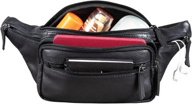 STILORD 'Zion' сумка на пояс з натуральної шкіри, через плече, на груди - чоловіча/жіноча, для фестивалів, чорна Obsidian, шкіряна