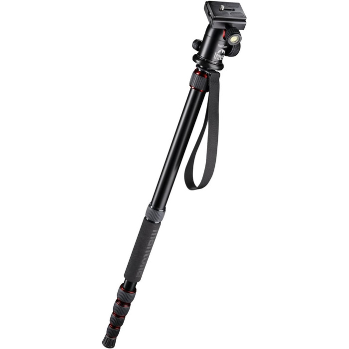Штатив Mantona DSLM Travel - червоний, для камер, до 5 кг, з кульковою головкою та рівнем