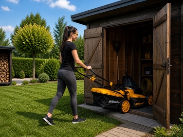 Акумуляторна газонокосарка Riwall RALM 4020i (40 см) — комплект з індукційним зарядним пристроєм