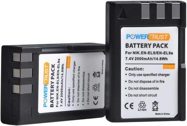 Акумулятор Nikon EN-EL9/EN-EL9a 2000mAh + зарядний пристрій Type-C для D3000, D5000, D40, D40x, D60