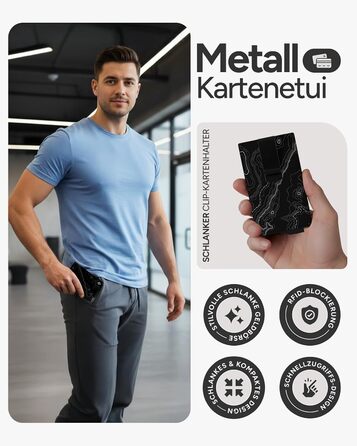 RFID захисне картхолдер Alpha Kollektion: мінімалістичний картхолдер для чоловіків з подарунковою коробкою