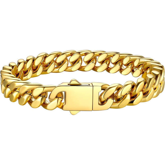 Чоловіча ланцюжок-браслет Bestyle з нержавіючої сталі, 5/7/9/12.5 мм, 19/21/23 см, стилі Miami, з подарунковою коробкою