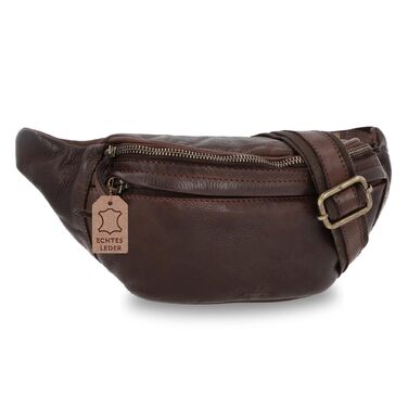 Чоловіча та жіноча поясна сумка Gusti Leather Spencer I з натуральної шкіри (колір: коричневий)