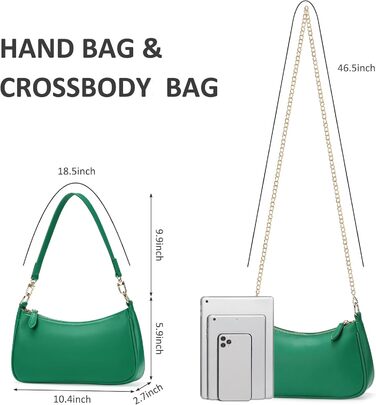 Сумка-клатч WantGor Tote, кросбоді, міні-хобо, екошкіра, темно-зелена - стильна жіноча сумка