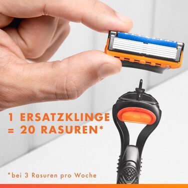 Бритва Gillette Fusion 5 для чоловіків, металевий станок для вологого гоління, чорний (бритва + 3 смінні леза + захисний ковпачок)