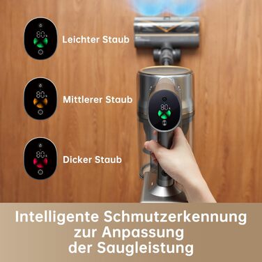 Dreame R20 Бездротовий пилосос: 190AW потужність, 90 хвилин роботи, датчик бруду, LED-дисплей, синій LED, без сплутування, для дому, шерсті тварин, килимів