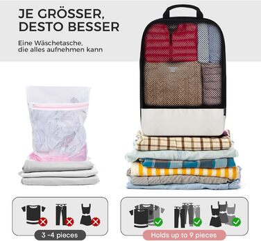 Набір кубиків для пакування багажу BAGLHER - органайзери для подорожей, водонепроникні, бежеві