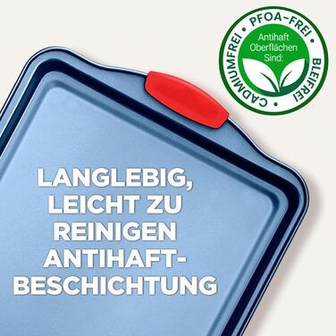 Набір форм для випічки Nutrichef 10 шт. з антипригарним покриттям – для випікання солодкого (печиво) та солодкого (піца). Набір форм з вуглецевої сталі, без PFOA та PTFE, з силіконовими ручками (круглі/квадратні сковорідки)