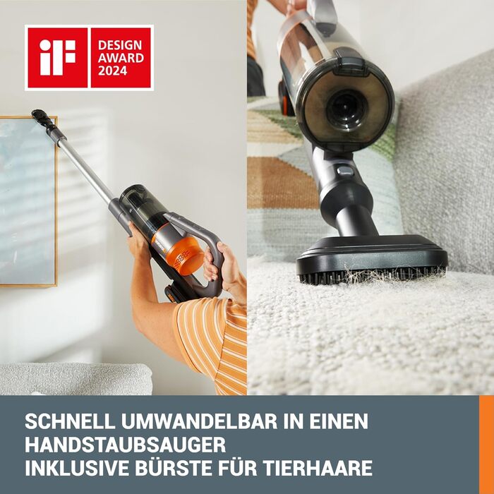 Акумуляторний пилосос WORX 20V WX038: потужний, бездротовий, для дому та авто, з 2 акумуляторами та зарядним пристроєм