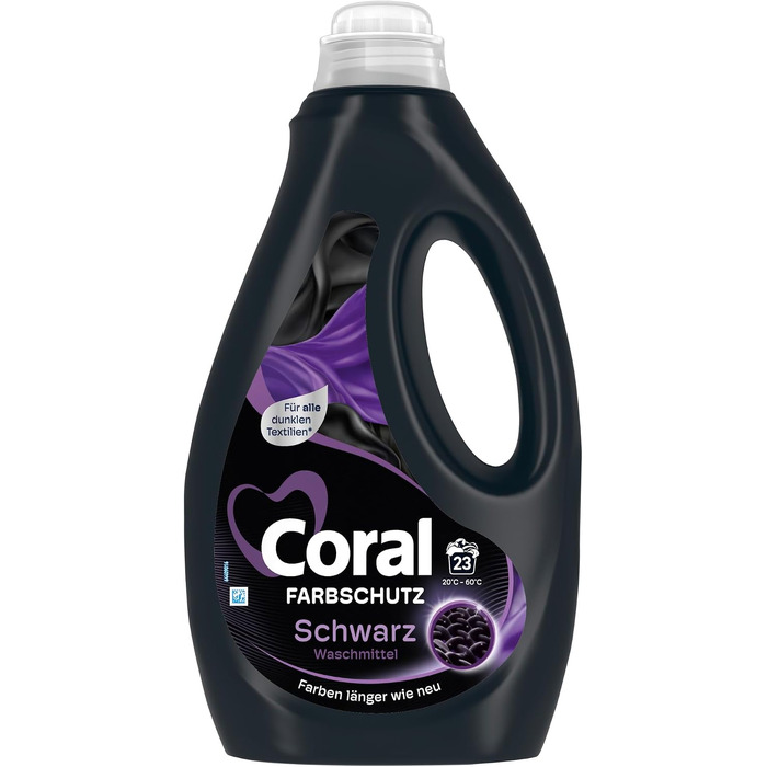 Рідкий пральний засіб Coral Black Velvet для чорного одягу, 1.15 л, упаковка 6 шт