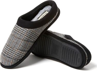 Dearfoams чоловічі тапочки-клоги Asher з піною з пам'яті, чорні, 44.5/45.5 EU