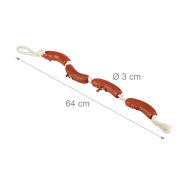 Relaxdays Dog Toy Sausage