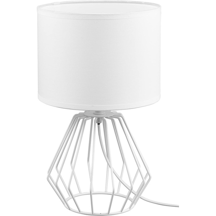 Стійлова лампа Reality Leuchten Chuck R50931002, металева, чорна матова, з тканинним абажуром, E14, 1xE14