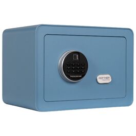 Сейф меблевий Rottner Vintage-Blue зі сталі: електронний замок, сканер відбитка пальця, аварійне відкриття, внутрішнє підсвічування та полиця