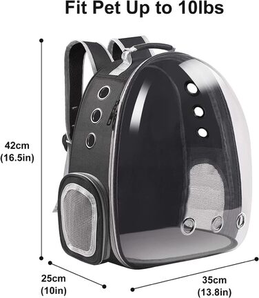 Трансформер-переноска для котів та собак, рюкзак-переноска, чорний